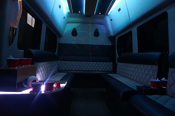 stunning limousine interior