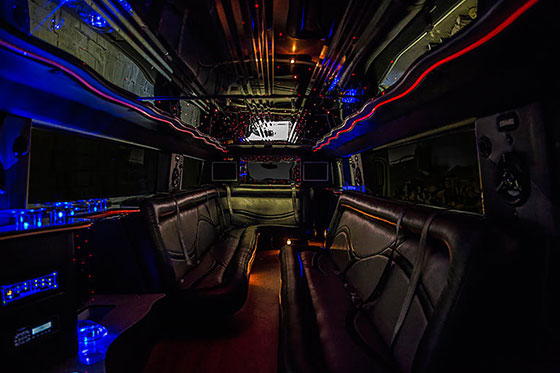 hummer limo interior view